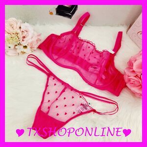 💗👙Victoria’s Secret Wink Unlined Scoop Bra and Strappy Thong Set👙💗